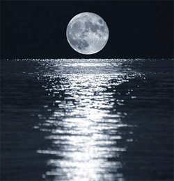 La luna en el agua
